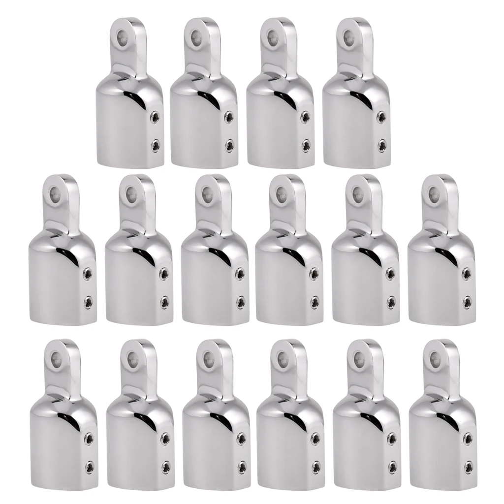 16pcs Eye End Cap Bimini Top Fitting/Hardware 1 inch Marine 316 Stainless Steel