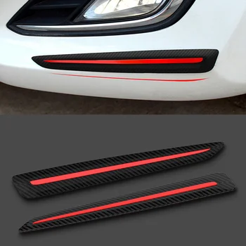 

TiOODRE 2Pcs Car Front Rear Edge Corner Guard Decoration Strip Sticker Strip Scratch Protection Car Bumper Protector practical