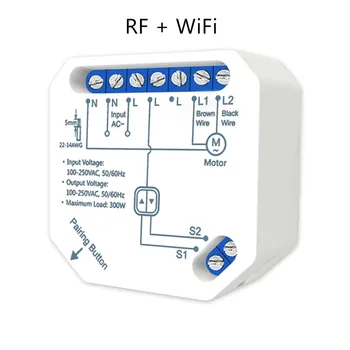 

Tuya Smart WiFi RF Electric Curtain Blind Switch Module for Roller Shutter Motor , work with LoraTap Shutter Remote