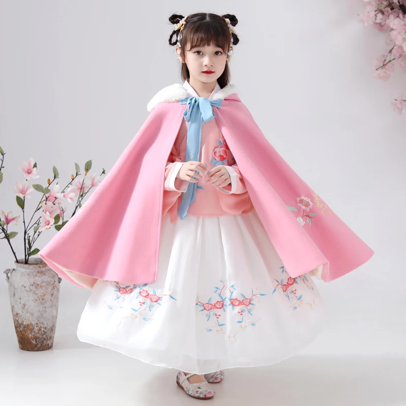 Новая женская накидка Hanfu осенне зимняя ветрозащитная куртка бархатная плотная с