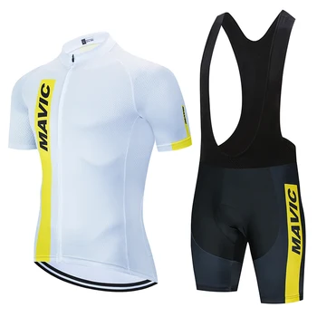 

Mavic2020 short-sleeved men's bicycle jersey quick-drying breathable bicycle jersey summer 19D shock-absorbing bicycle jersey