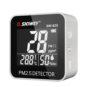 

SNDWAY Air Quality Monitor PM2.5 Detector Digital Gas Monitor Gas Analyzer Temperature Humidity Meter LCD Diagnostic Tool Tester