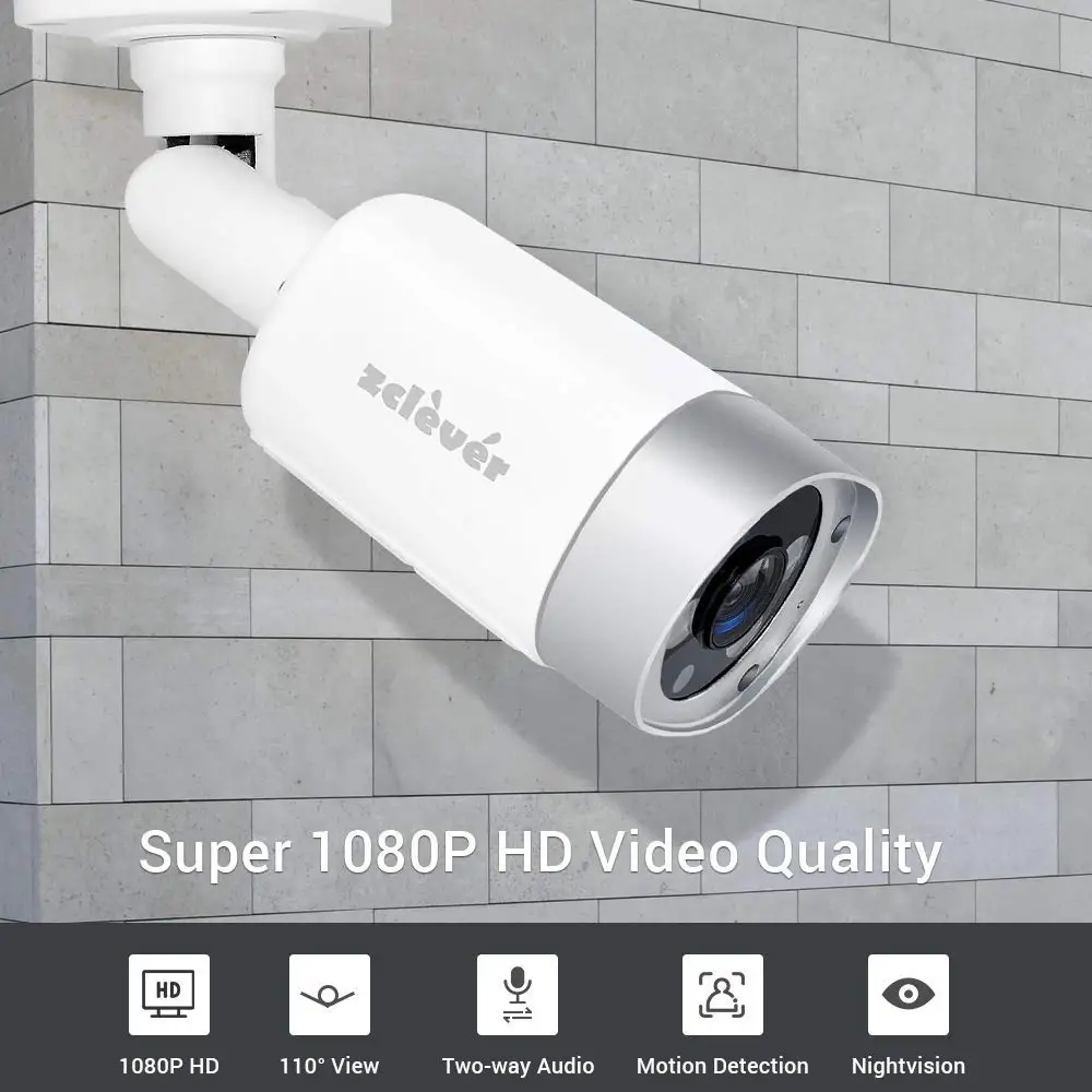 Zclever беспроводная Wifi 1080P ip-камера с 32 Гб sd-картой домашняя система видеонаблюдения