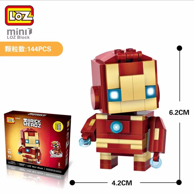 

LOZ 1402 Mini Blocks Iron Man MK50 Super Hero Diamond Building Blocks Toys Action Figure Compatible With Marvel