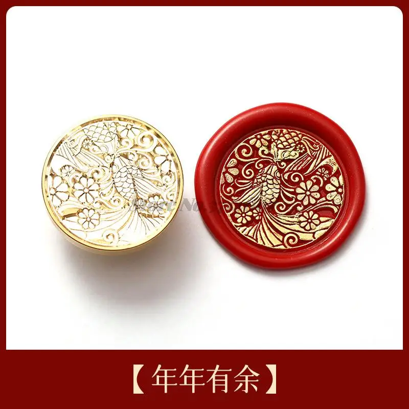 2022 Lunar New Year Stamp Sealing Seal Wax Fu Chun Chinese Traditional Elements Scrapbooking For Envelope Wedding Party 
