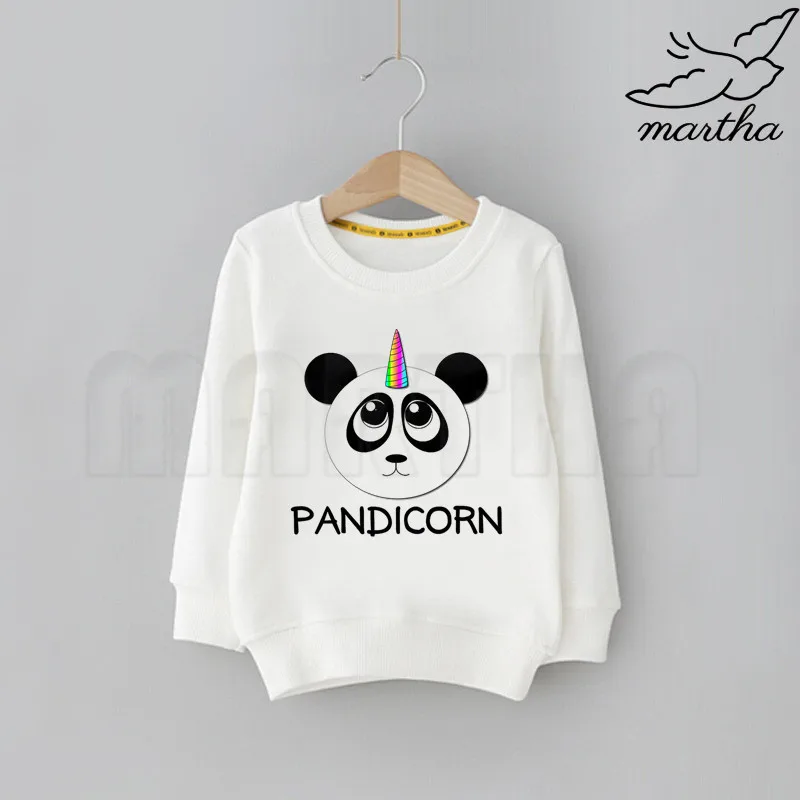Детская толстовка с капюшоном с рисунком из мультфильма «I Am A Pandicorn»; свитера с милым принтом; детская одежда; детские толстовки с капюшоном и рисунком - Цвет: C