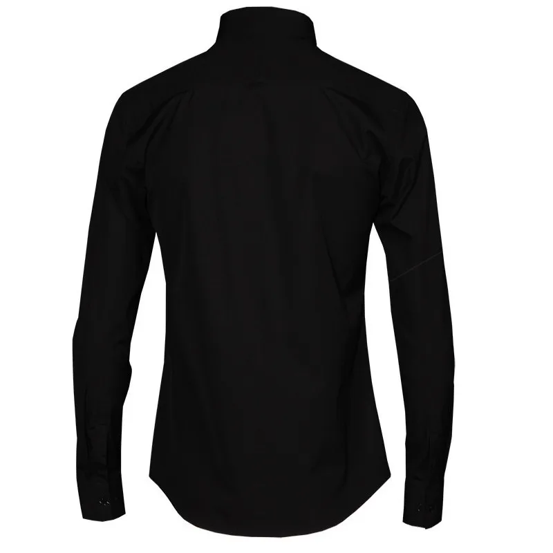 Klassieke Wit Zwart Shirts Mannen Mode Turn-Down Kraag Slanke Kantoor Jurk Shirt Lange Mouw Lente Herfst Camisa Hombre big Size Klassieke Wit Zwart Shirts Mannen Mode Turn-Down Kraag Slanke Kantoor Jurk Shirt Lange Mouw Lente Herfst Camisa Hombre big Size