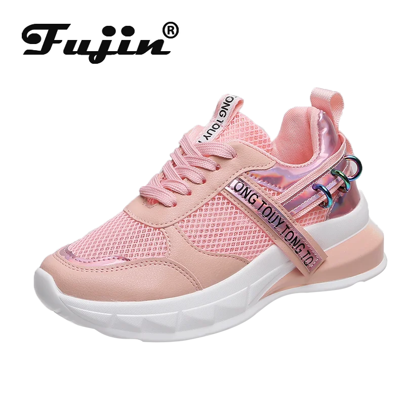 

Fujin Sneakers Women Spring Mesh Dropshipping Fashion Flat Bottom Breathable Leisure Muffin Bottom Mixed Color Women Shoes