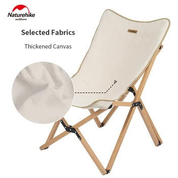 

Naturehike Solid Wooden Chair Portable Folding Camping Fishing Chair Outdoor Picnic BBQ Beach Wood Chair Seat