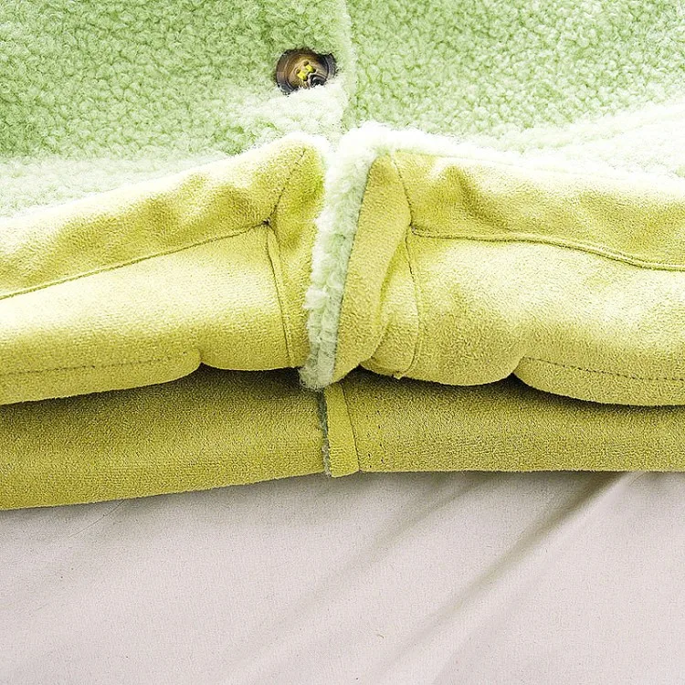 Зимние Детские повседневные куртки из овечьей шерсти с отложным воротником для девочек, верхняя одежда для детей, детские теплые плотные кардиганы, пальто, casaco