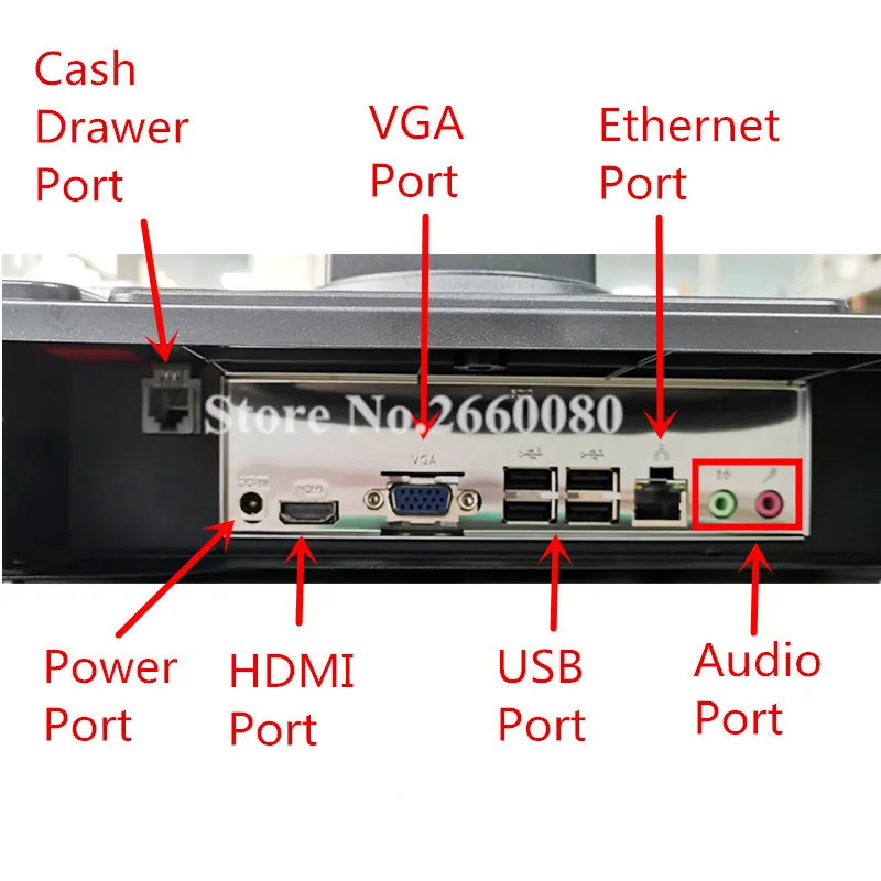Wi-Fi POS система машина 15," ЖК-монитор кассовый аппарат с 58 мм чековый принтер и кассовый ящик все в одном для супермаркетов