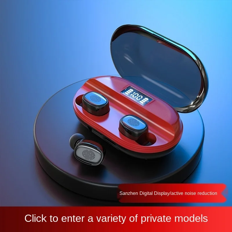 Free shipping Wireless bluetooth headset Master slave switch Portable charging box Active noise reduction waterproof touch