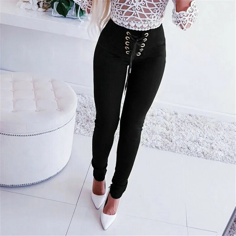 skinny stretch trousers ladies