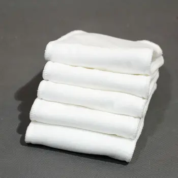 

5 Pcs Washable Reusable Cotton Baby Cloth Diaper Nappy Liners Insert 6 Layers K1KC