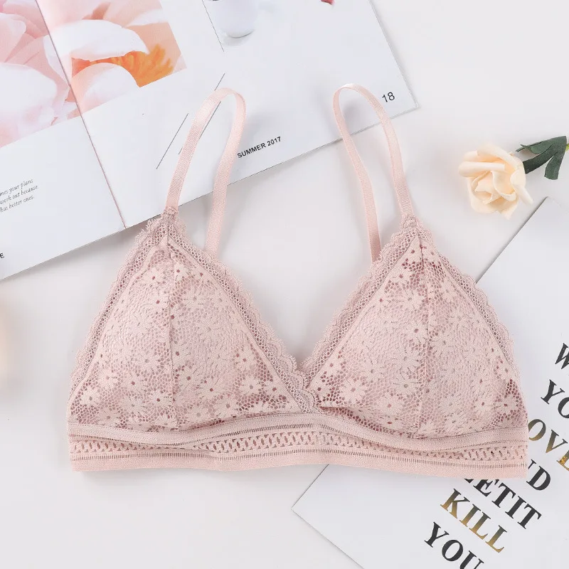 Wire Free Bras For Women Seamless Underwear Cotton Bra Top Female Push Up  Brassiere French Bralette