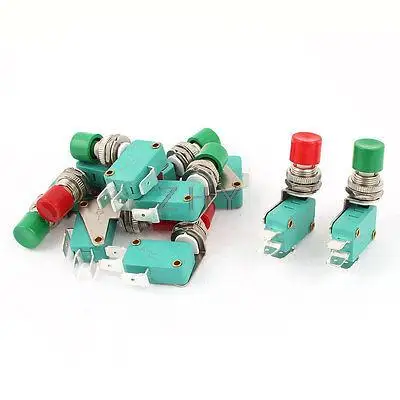 

10 x Green Red Push Button Momentary SPDT Micro Switch AC 250V/125V
