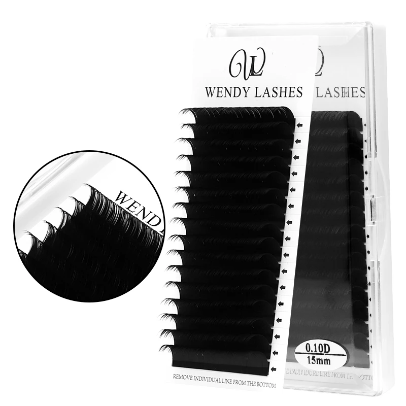 2 Cases 16 Rows Faux Mink Eyelash Extension Individual Eyelash Matte Back Russian Volume Private Label 2
