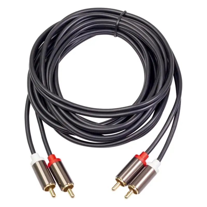 Аудиокабель RCA кабель-разветвитель со штекером 2RCA на 2 AUX для домашнего кинотеатра