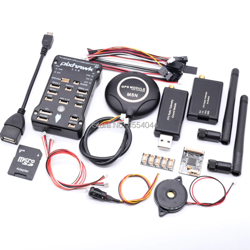 Pixhawk 2.4.8 PX4 PIX 32 бит Контроллер полета+ M8N gps 3DR 100 мВт/500 МВт радиотелеметрия 433 МГц 915 МГц с 4G SD переключатель зуммер