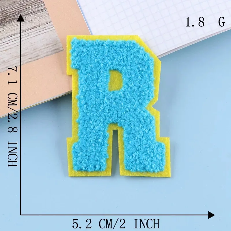 2022 New 3D Colorful A-Z 26 Letters Chenille Embroidered Patches IRON on Alphabet Letters Embroidery Applique Sewing diy 