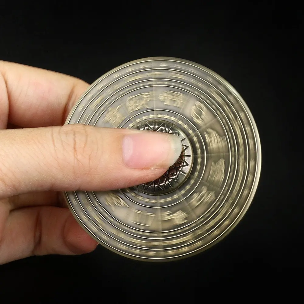 Twelve Constellation UFO Hand Spinner Round Vintage Fidget Spinner Relieve Stress Anxiety Autism Adults Children Gifts