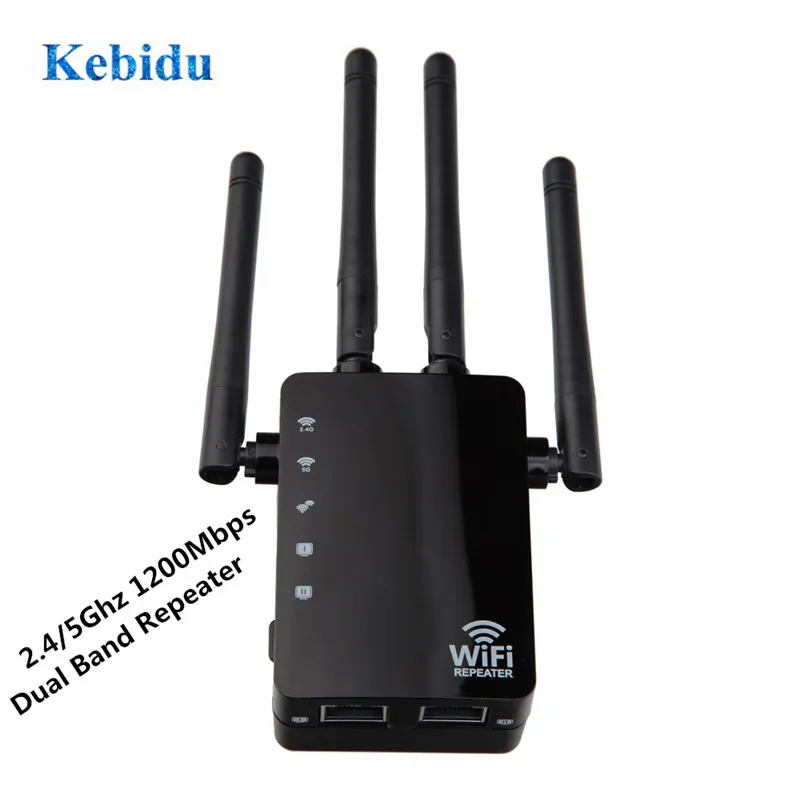 Усилитель сигнала KEBIDU 2 4/5 ГГц двухдиапазонный ретранслятор 1200 Мбит/с
