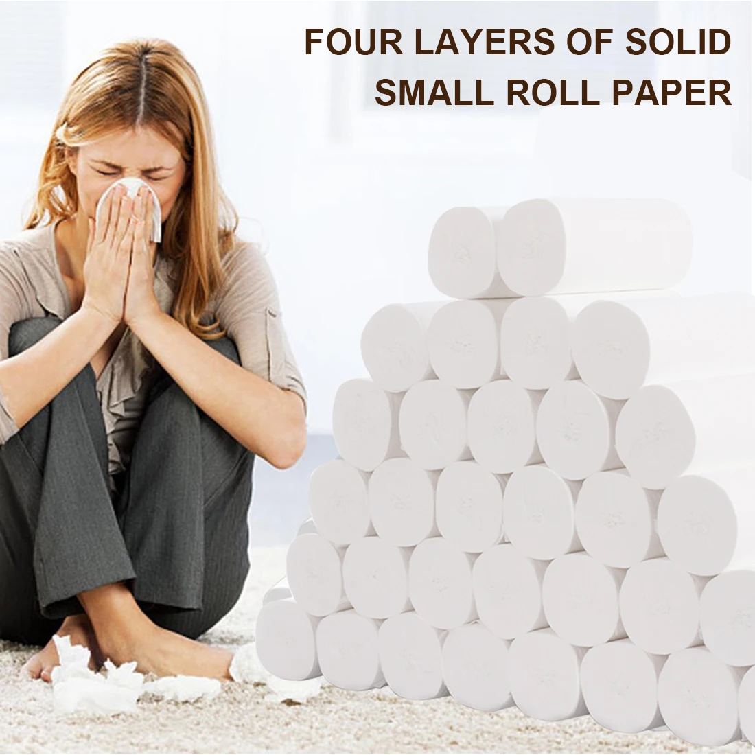 

Four-layer solid small roll paper, high-quality paper, soft and strong absorption.