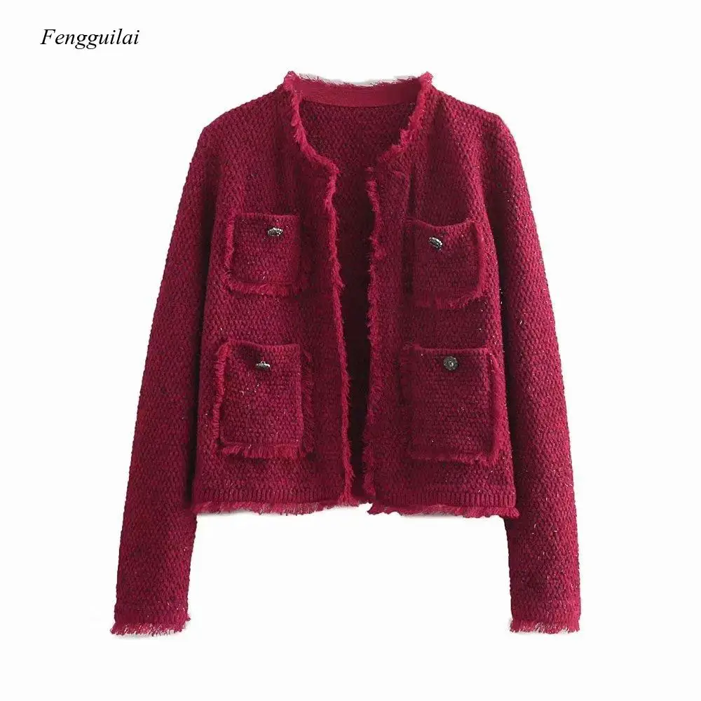 2020 New Women's Tweed Suit Jacket Coat Autumn Warm Fashion for Club Party