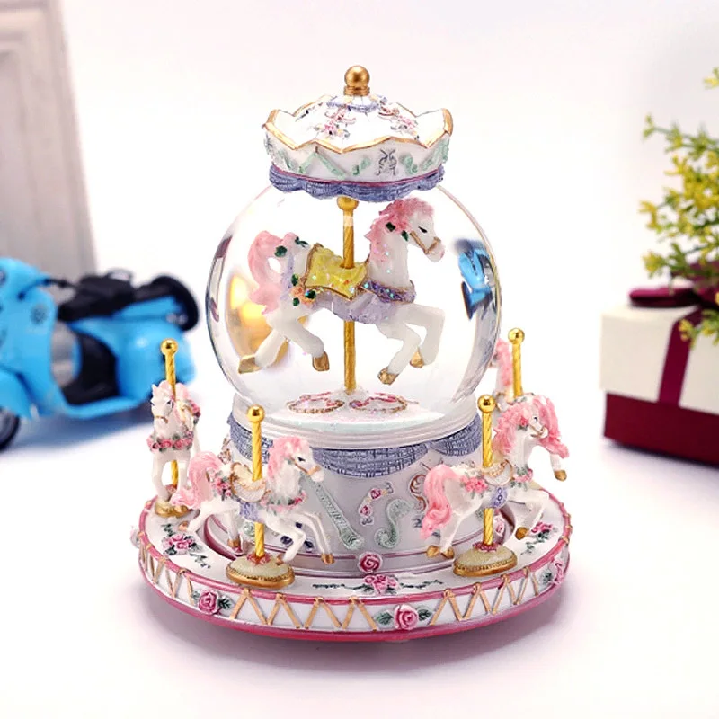 Автоматический Снежный, хрустальный шар музыкальная шкатулка merry-go-round музыкальная шкатулка день рождения девушки подруги Детский День святого Валентина