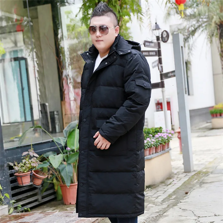 Black Размер XL-9XL 10XL зимняя куртка мужская зимняя брендовая утепленная куртка для отдыха на коленях мужская куртка для 175 кг - Цвет: Black