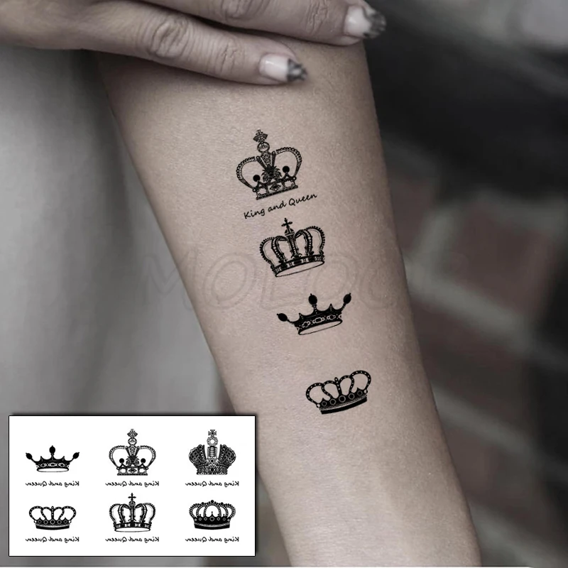 Small Queen Crown Tattoo On Left Wrist