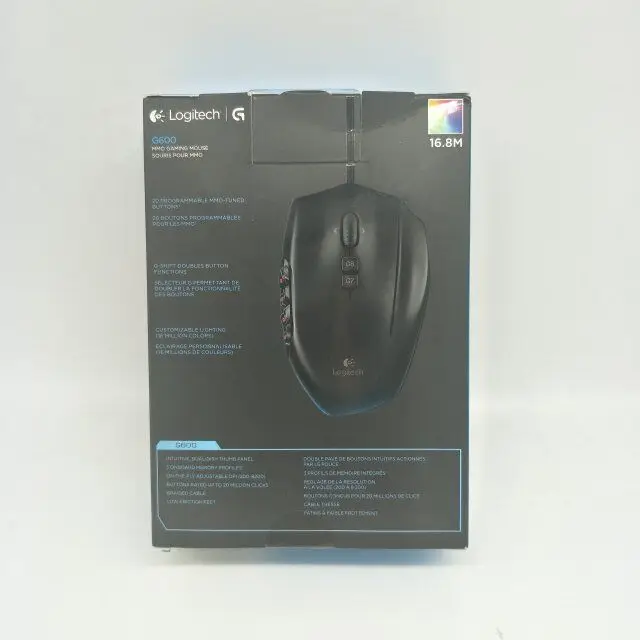 Проводная игровая мышь logitech G600 MMO, игровая мышь для ноутбука, ПК, геймера, 8200 dpi, оптическая оригинальная 17 программируемых кнопок, официальный тест агентства