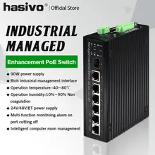 Industrial Ethernet management switch intelligent Gigabit 4 Gigabit port+1Gigabit+1SFP monitoring rail type