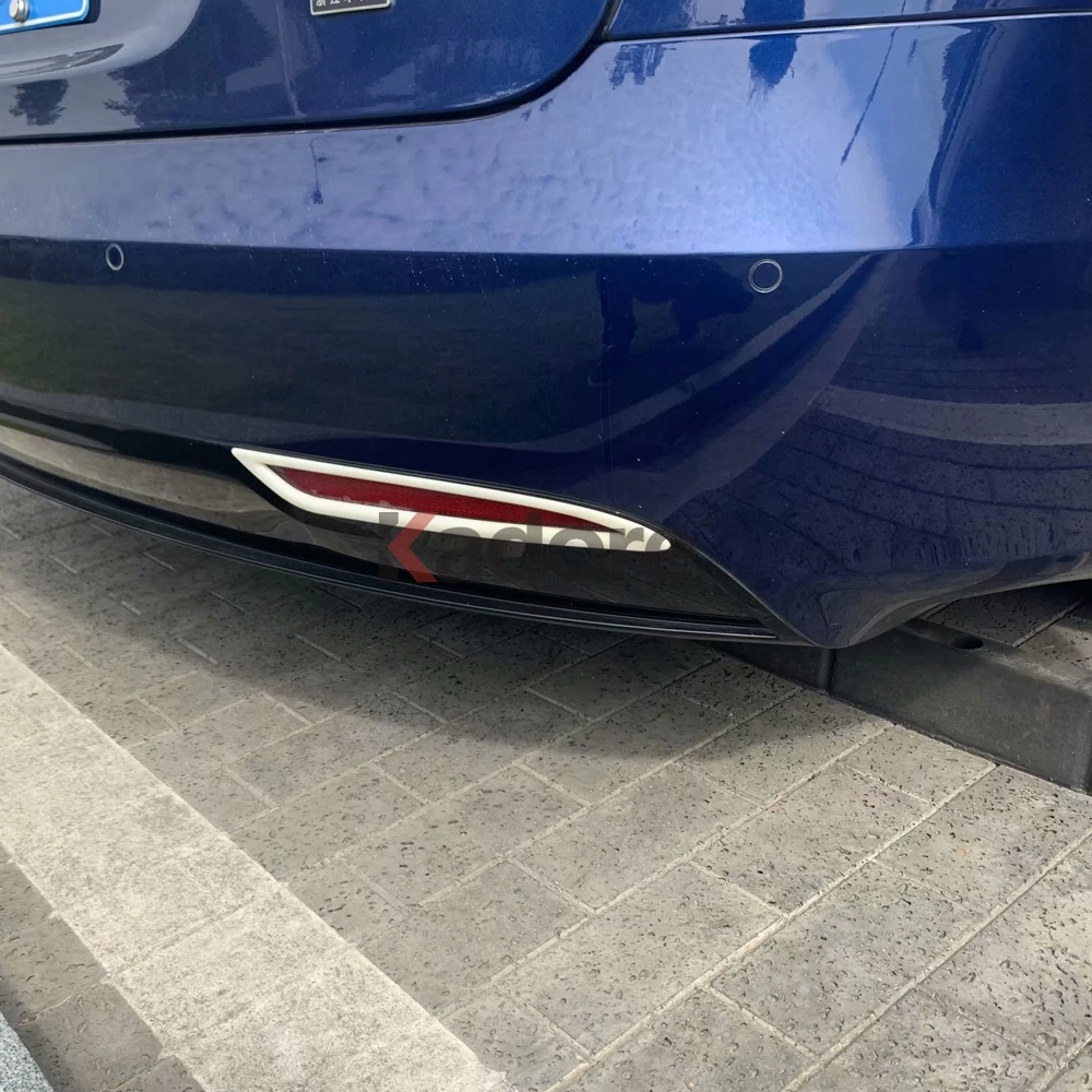 Для Tesla модель S автомобильные задние противотуманные фары, наклейки, защита для внешней отделки, авто аксессуары для укладки