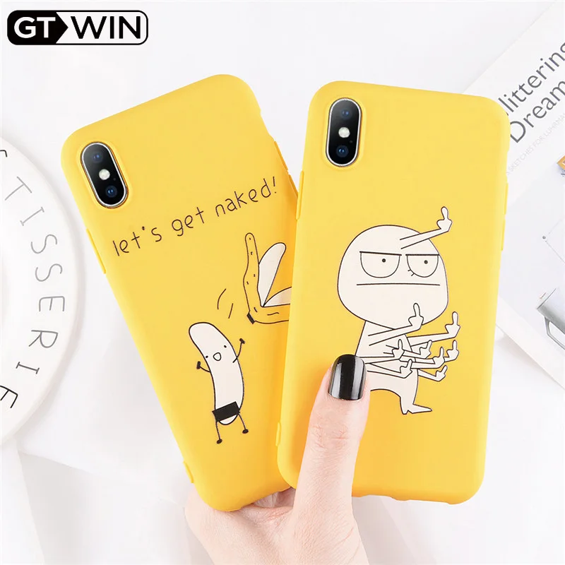 Чехлы GTWIN с забавными рисунками банановых детей для iPhone 11 Pro X 7 8 XR XS Max 6 6s Plus 5 SE