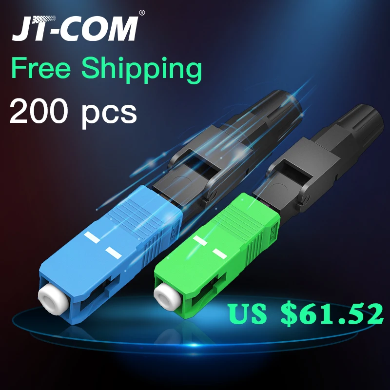 200PCS FTTH SC APC Single Mode SC UPC Fiber Optic Quick Connector SC APC FTTH Fiber 1