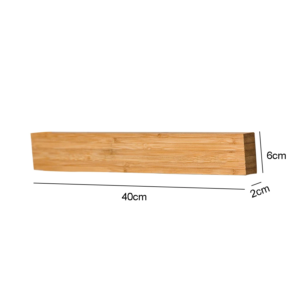 Bar Safe Easy Install Wall Mount Strip Knife Holder Practical Durable Kitchen Utensil Waterproof Storage Bamboo Magnetic