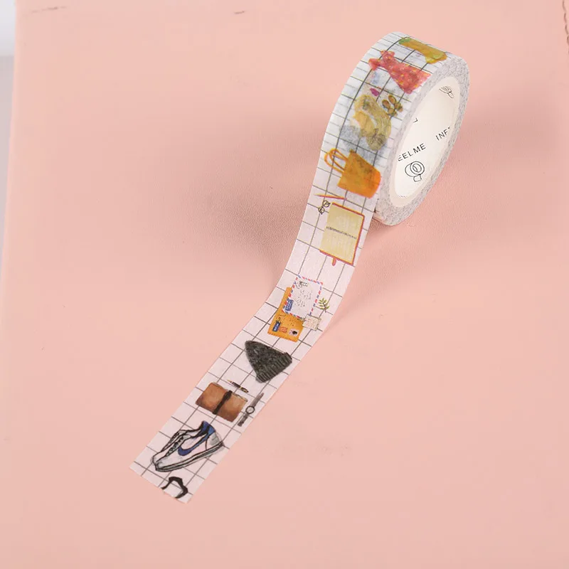 Travel goods Путешественник серии украшения декоративный скотч Washi прикреплен к альбомов кружева сетки, принт с героями мультфильмов Kawaii, декоративные милые изысканный «сделай сам» - Цвет: Travel goods