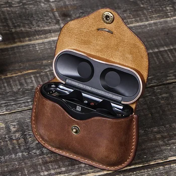 

Earphone Protective Case For SONY Wf-1000XM3 Concise Portable Anti-slip Dustproof Leather Earphone Protective Case-