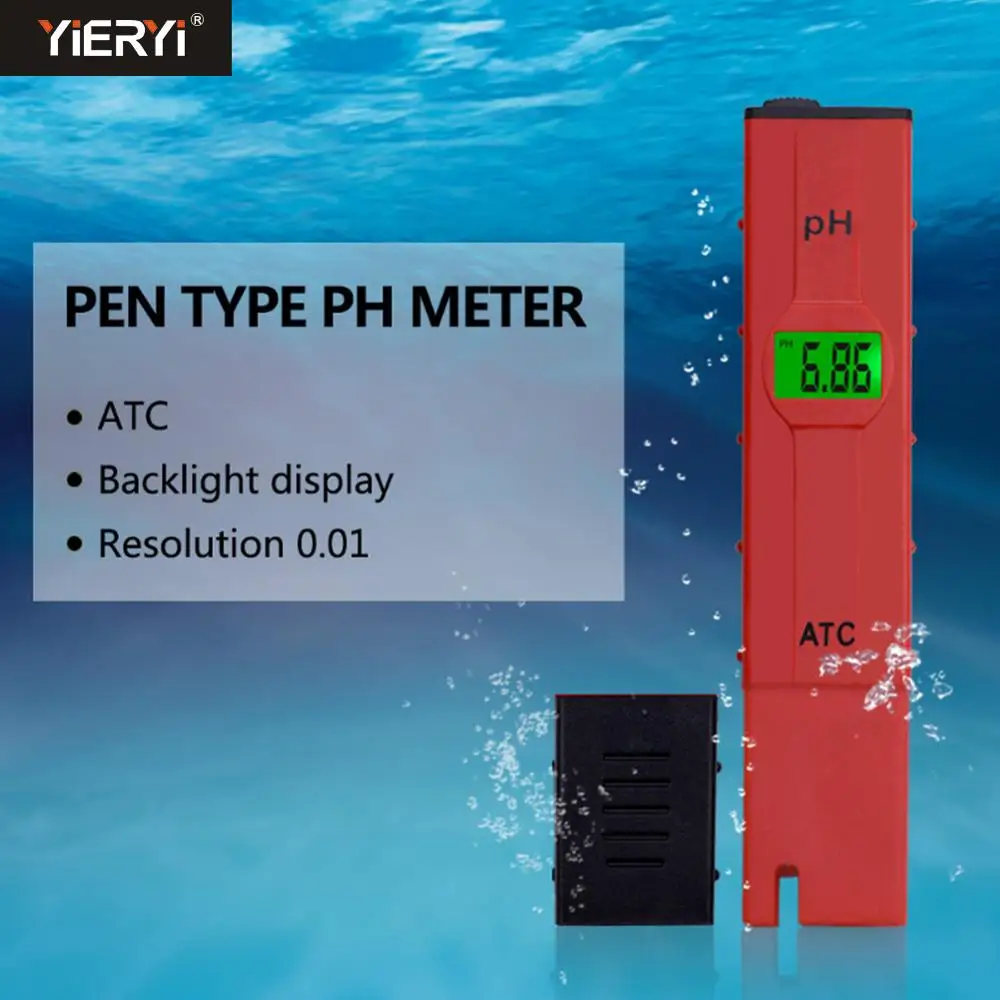 ATC PH no box Yieryi TDS ph-метр PH/TDS/EC/TEMP метр цифровой монитор качества воды тестер серии для бассейнов, питьевой воды, аквариумов - Цвет: ATC PH no box