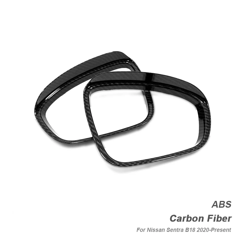 carbon black Автомобильный Стайлинг ABS Задние Зеркала декоративная рамка внешняя хромированная накладка Блестки для Nissan Sentra B18-Н. В. Аксессуары - Цвет: carbon black