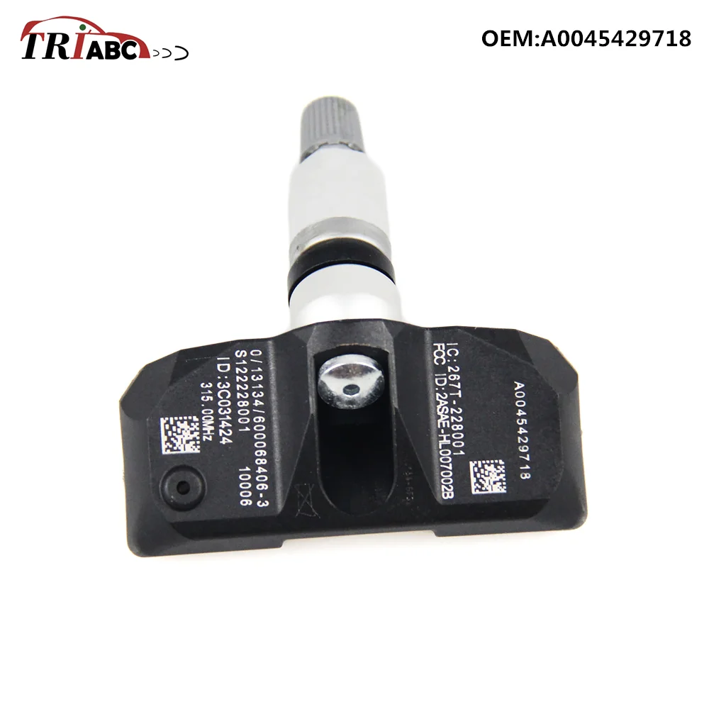 from 04-2014 to 12-2017 Tyre Pressure Control Replacement for OE Reference A0009050030 / A0009054100 4 Pieces Type W176 for Mercedes A Class i-vent RDKS/TPMS Sensor Set
