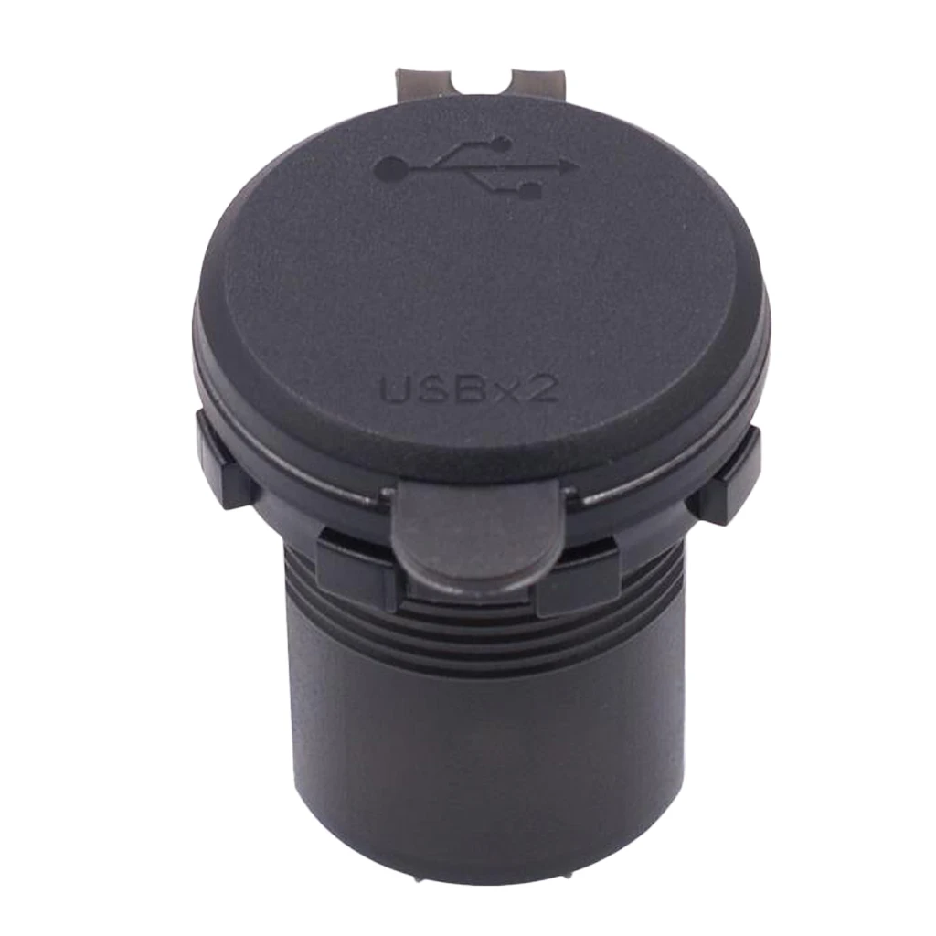 Водонепроницаемый двойной 4.2A USB быстрое зарядное устройство розетка с цифровым вольтметром для 12 V-24 V DC автомобилей(красный