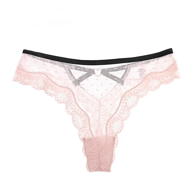 Female Seamless G-string Underwear Lingerie Women Sexy Lace Panties Transparent Low-waist Underpant Hollow Out Thong