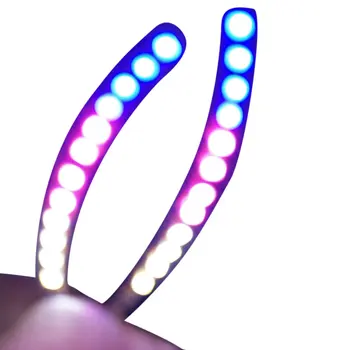 

2Pcs/Set Led Light Shining Luminous Waterproof False Eyelashes Hand-Made Eyelash Extension Charming Eye Makeup