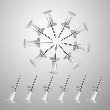 

200Pcs Transparent Reusable Creative Durable Mini Map Pins Pushpins Push Pins for School Home Office