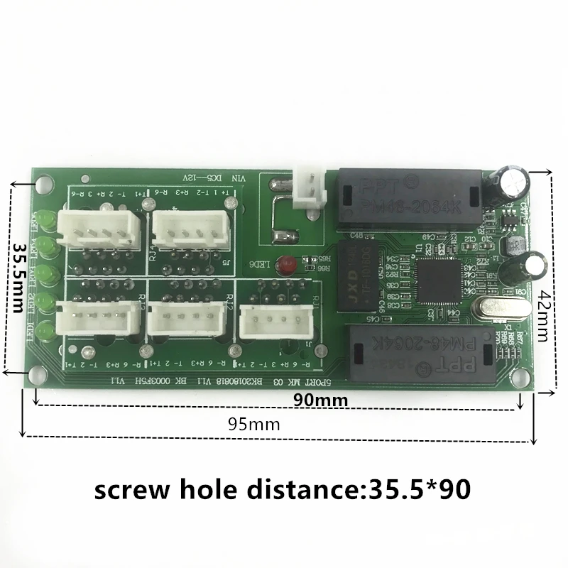 5 pin ethernet переключатель плат для модуль 10/100 Мбит/с 5 плата с портами ethernet PCBA платы Материнская плата OEM ethernet-коммутатор