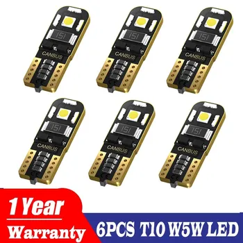 

6Pcs Led T10 W5W Led Bulb Canbus 3030 SMD Led Car Parking Light Bulb for Ford Focus 2 3 1 MK2 Fiesta Mondeo MK4 MK5 12V Led Auto