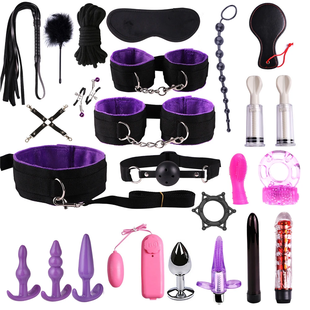 BDSM Sex Toys For Couples Whip Nipples Clip Blindfold Mouth Gag Adult Sex Kit Bondage Toy Flirt Games Couples|Adult Games| - AliExpress