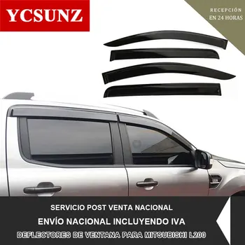 

side window deflectors for mitsubishi l200 pickup black color car wind deflector guard for mitsubishi l200 triton 2015 pickup